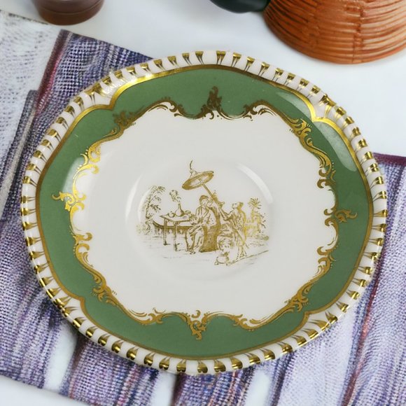 Espresso Coffee Antique Demi Cup Set English Bone China Royal Worcester Gift Set - Picture 5 of 15